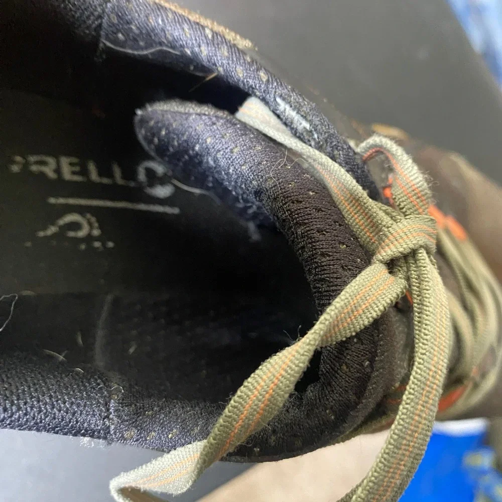 Merrell Trail Glove 4 Mens 8.5 Barefoot Running Shoes Gray Orange Vibram J37731